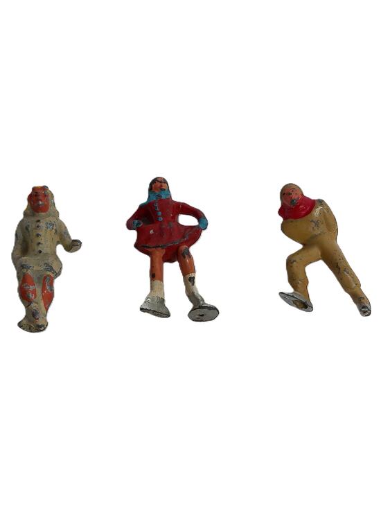 Barclay Other - Vintage Barclay Lead Toy Ice Skaters 1930s Christmas Village Figures Set of 3